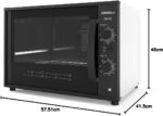 Forno Elétrico Nardelli Top 60L Branco 127V: alto desempenho, 1750W e controle preciso para assados perfeitos. - Imagem 4