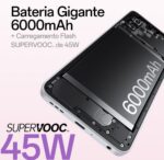 Smartphone OPPO A5 256GB 6GB Ram com bateria 6000mAh, carga 45W, câmera AI 50MP e resistência IP65. - Imagem 4