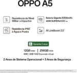 Smartphone OPPO A5 256GB 6GB Ram com bateria 6000mAh, carga 45W, câmera AI 50MP e resistência IP65. - Imagem 7