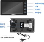 Vídeo porteiro para casa com tela LCD 7 polegadas, interfone com fio e desbloqueio RFID para mais segurança na entrada - Imagem 8