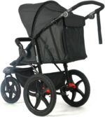 Flux Carrinho de Bebê Infanti Preto: conforto e proteção com 3 rodas, assento reclinável e capota UV50+ ampla. - Imagem 9