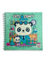 Coleção Cute & Comfy Premium Edition: livro de colorir adulto com 24 ilustrações fofas, 12 canetas e efeito relaxante para comprar já. - Imagem 3