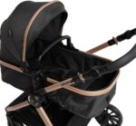 Carrinho de Bebê Infanti Romanzo Preto Bronze: conforto, segurança e praticidade com assento reversível e capota UV50+ - Imagem 3
