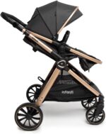 Carrinho de Bebê Infanti Romanzo Preto Bronze: conforto, segurança e praticidade com assento reversível e capota UV50+ - Imagem 4