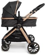 Carrinho de Bebê Infanti Romanzo Preto Bronze: conforto, segurança e praticidade com assento reversível e capota UV50+ - Imagem 5