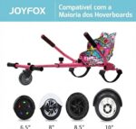 Joyfox Carrinho universal para hoverboard regulável: mais segurança, conforto e diversão com encosto alto e ajuste central. - Imagem 4