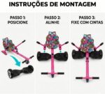 Joyfox Carrinho universal para hoverboard regulável: mais segurança, conforto e diversão com encosto alto e ajuste central. - Imagem 6