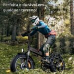 Bicicleta Elétrica Dobrável Engwe: motor 1000W, autonomia de 120km e conforto com pneus fat tire e suspensão total. - Imagem 9