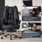 EXCEBET Cadeira ergonômica grande e alta com apoio para os pés, couro PU e suporte lombar para máximo conforto e resistência de 181 kg - Imagem 7