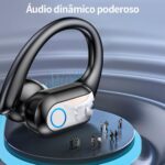 Fones Bluetooth Esportivos IPX7 com 80h de bateria e gancho antiqueda para treino intenso - Imagem 9
