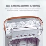 Ventilador Portátil Mini Ar Condicionado Climatizador Umidificador com Led (Branco) - Imagem 2