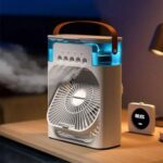 Ventilador Portátil Mini Ar Condicionado Climatizador Umidificador com Led (Branco) - Imagem 3