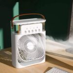 Ventilador Portátil Mini Ar Condicionado Climatizador Umidificador com Led (Branco) - Imagem 6