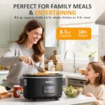 SUNVIVI Panela Elétrica 8,5L: grande capacidade, timer digital e manter aquecido para refeições práticas e sem esforço - Imagem 3