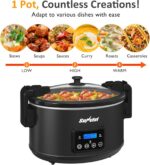 SUNVIVI Panela Elétrica 8,5L: grande capacidade, timer digital e manter aquecido para refeições práticas e sem esforço - Imagem 7