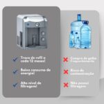 Purificador de Água Alcalina HE OXI Mg+ H2 Top Life: água gelada, ionizada e com hidrogênio molecular para mais saúde e sabor. - Imagem 5