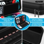 Case Nintendo Switch OLED 4Leader com 6 compartimentos: proteção resistente e organização ideal para viagens - Imagem 3