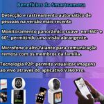 Câmera Babá Eletrônica YODHE Wi-Fi 4MP com visão 360°, áudio bidirecional e monitoramento remoto inteligente - Imagem 6