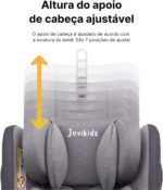 JOVIKIDS Cadeira de Segurança 3 em 1 com ISOFIX, rotação 360° e proteção para bebês e crianças - Imagem 6