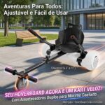 Carrinho Kart para Hoverboard ajustável e seguro, compatível com 6.5 a 10 polegadas, suporta até 115kg e oferece mais estabilidade na diversão. - Imagem 8