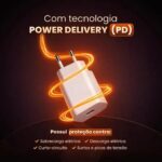 Carregador Turbo para iPhone com cabo premium de 1 metro: carregamento rápido, seguro e compatível com vários modelos. - Imagem 3