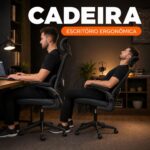 Cadeira de Escritório Ergonômica NR17 com apoio lombar, encosto mesh e reclinação de 130° para mais conforto e produtividade. - Imagem 9