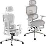 Cadeira de Escritório Ergonômica com Suporte Lombar, malha respirável e encosto ajustável para máximo conforto. - Imagem 9