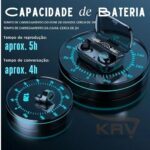 Fone Bluetooth 5.3 Premium com Power Bank, som HD, resistência IPX5 e bateria de longa duração. - Imagem 5