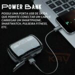 Fone Bluetooth 5.3 Premium com Power Bank, som HD, resistência IPX5 e bateria de longa duração. - Imagem 6