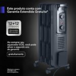 Aquecedor Elétrico a óleo EOS Comfort Heat 1500W: aquece até 15m² com proteção anti-queda e compra segura. - Imagem 4
