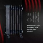 Aquecedor Elétrico a óleo EOS Comfort Heat 1500W: aquece até 15m² com proteção anti-queda e compra segura. - Imagem 7