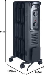 Aquecedor Elétrico a óleo EOS Comfort Heat 1500W: aquece até 15m² com proteção anti-queda e compra segura. - Imagem 8