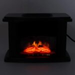 Aquecedor elétrico tipo lareira com aquecimento rápido, efeito chama e ajuste 360° para quarto e escritório. - Imagem 6
