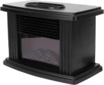 Aquecedor elétrico tipo lareira com aquecimento rápido, efeito chama e ajuste 360° para quarto e escritório. - Imagem 9