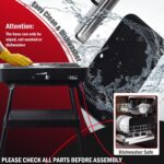 Artestia Grelhador Elétrico 1800W sem Fumaça: portátil, com tampa e controle de temperatura, ideal para uso interno e externo. - Imagem 8