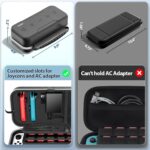 Capa de Transporte OIVO para Switch OLED: proteção rígida, compartimento para 20 jogos e praticidade para viagens. - Imagem 7