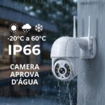 Câmera de Segurança Wi-Fi Externa 360° Full HD com visão noturna e monitoramento pelo celular para proteção total 24h. - Imagem 5
