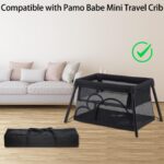Bolsa de armazenamento para mini berço Pamo Babe com forro impermeável e alça reforçada para viagem e proteção - Imagem 6