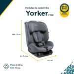 Cadeirinha para Carro I-size Yorker Safety 1st Grey: segurança i-Size, conforto extremo e instalação prática com cinto de 3 pontos. - Imagem 5