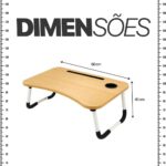 Mesa para Notebook Portátil Articulada com Suporte para Laptop e Tablet: conforto e praticidade para home office e cama - Imagem 3