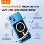 Power Bank 5000mAh Magnético 20W PD: carregamento rápido, sem fio e portátil para iPhone e Android - Imagem 5