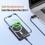 Power Bank 5000mAh Magnético 20W PD: carregamento rápido, sem fio e portátil para iPhone e Android - Imagem 6