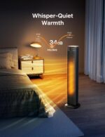PELONIS Aquecedor de torre 1500W: aquece rápido, oscila 75°, controle remoto, timer 12H e proteção total para salas grandes - Imagem 7