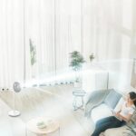 Ventilador de Coluna com 5 Hélices – Base Super Resistente, Oscilação 180° e Vento Forte – Silencioso, 3 Velocidades BEGE,110V) - Imagem 5