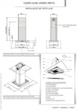 Coifa Ilha Nardelli 90cm Inox com Vidro Reto, design moderno e ideal para melhorar a ventilação da cozinha - Imagem 4