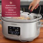 Crock-Pot Panela Elétrica Programável 7L: cozinhe e transporte com praticidade, função sous vide e aço inoxidável. - Imagem 3