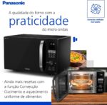 Panasonic Micro-ondas Air Fryer 30L Preto NN-CD89NBRUK 220v: 4 em 1 com Air Fry e Grill para mais versatilidade na cozinha. - Imagem 4