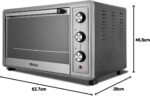 Forno Elétrico PHILCO PFE70I 70L Inox 110V: assa com precisão, timer de 60 min e controle de 90°C a 230°C. - Imagem 5