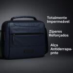 Bolsa Carteiro Masculina Impermeável Nylon Transversal com 4 Bolsos e Várias Divisórias para Mais Praticidade - Imagem 6