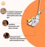 Colar Pet Cachorro Abraço Amor: presente feminino para mães de pet com delicadeza e significado - Imagem 5